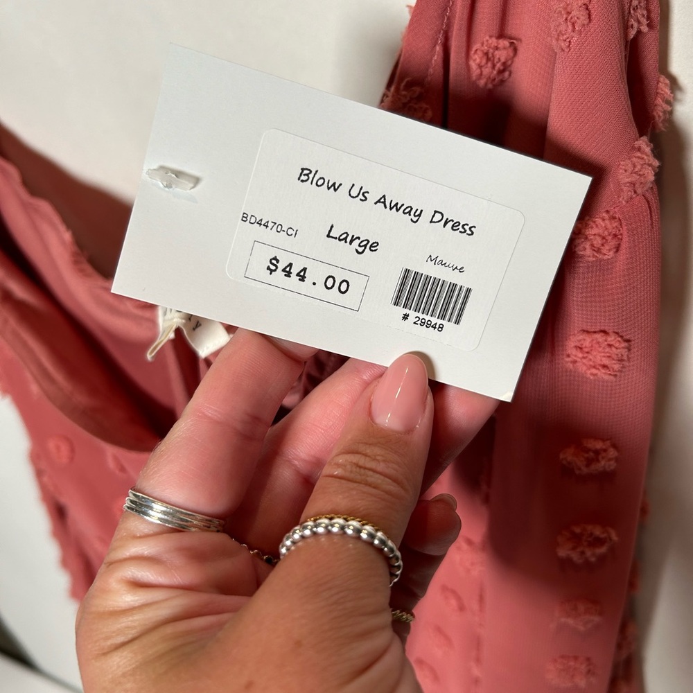 NWT Mauve One Shoulder Dress - Picture 7 of 10